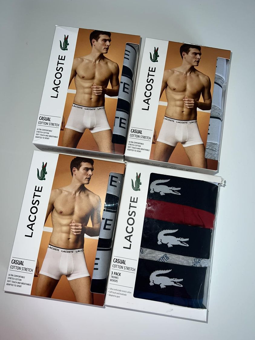 LACOSTE 3-Pack Casual Cotton Stretch Boxers